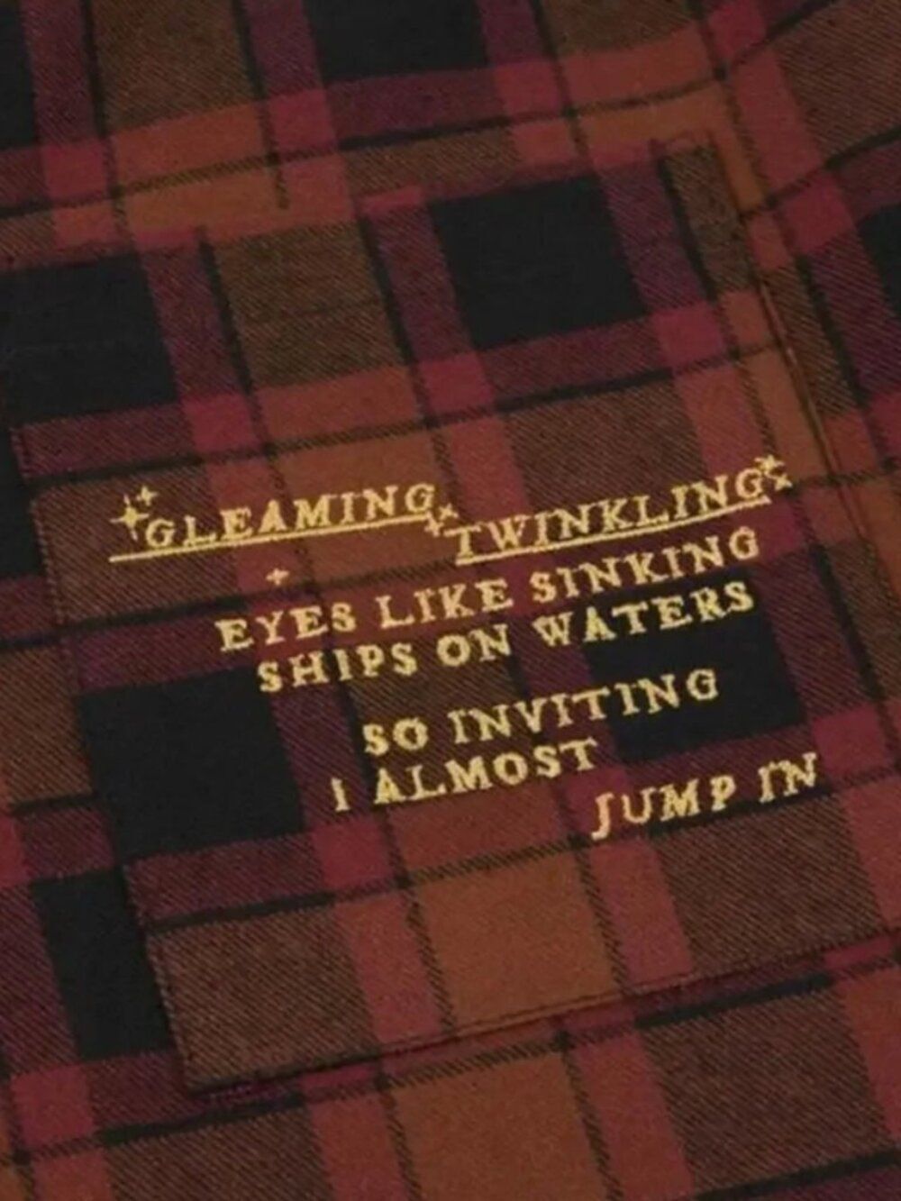 Taylor Swift Evermore Pajamas Medium PJ Womens Plaid Gold Rush Lyrics TS Merch - Picture 8 of 8